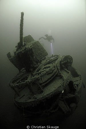 The wreck of the Mosel, photographed at 47 meters depth u... by Christian Skauge 