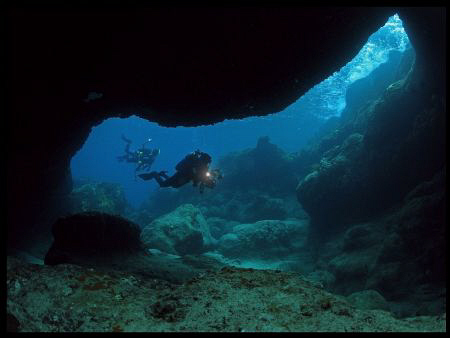 Cave diving at Culebra, Puerto Rico by Juan Torres 