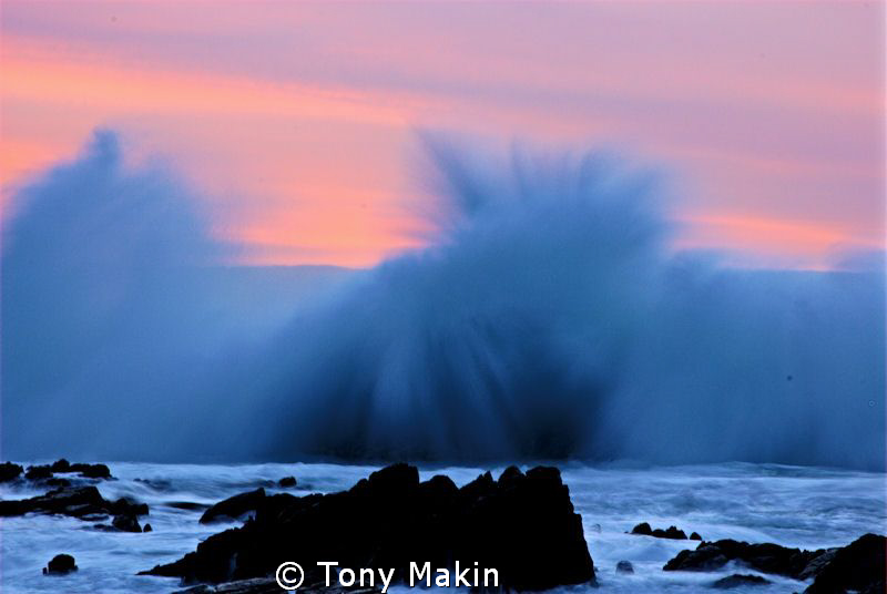 Sunset over False bay after a Winter storm by Tony Makin 
