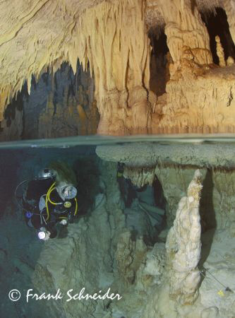 Diving a cenote in the south of the Dominican Republic no... by Frank Schneider 