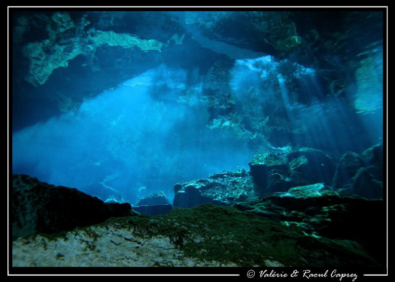 Mysterious cave in a cenote (Yucatan). Picture taken with... by Raoul Caprez 