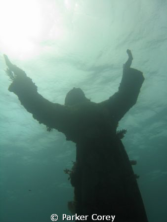The infamous "Christ of the Abyss" in Key Largo, Florida. by Parker Corey 