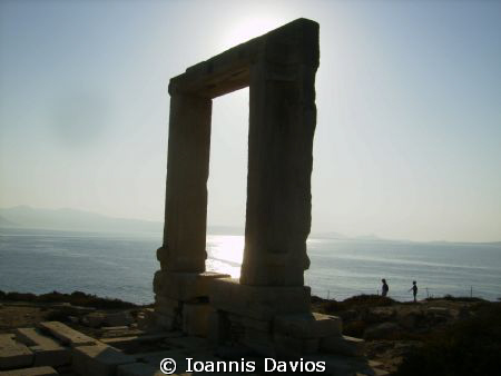 The Temple of Apollo at Naxos island Greece by Ioannis Davios 