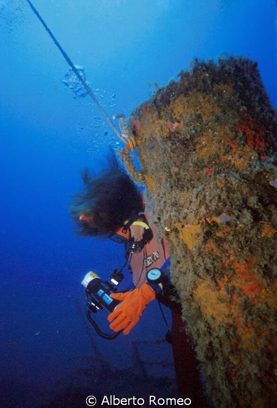 Exploring the wreck of " Capua" in Nord-West of Sicily is... by Alberto Romeo 