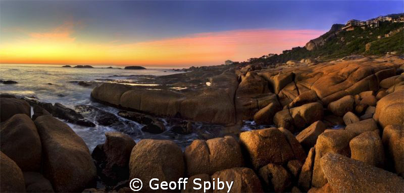 A stitched panorama of 3 HDR images taken at Llandudno at... by Geoff Spiby 