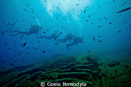 After a scuba visit on a TETI wreck.  A slow ascent after... by Gosia Nowodyla 