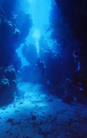 cave shaab claudio reef saint jhons reef red sea egypt by Marco Zanini 