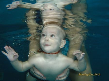 Young future diver during babyswimming.
 by Maraczi Laszlo 