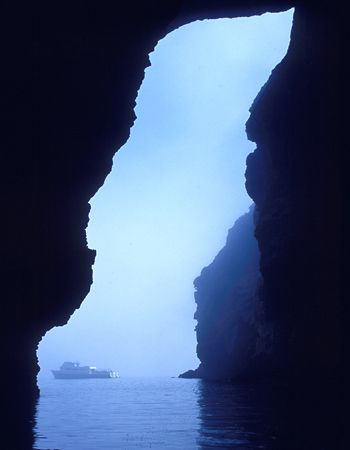 The amazing sea cave of Santa Cruz Island, CA (Nikon F4, ... by Andrew Dawson 