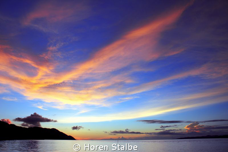 Amazing colourful sun sets every night. TAken with Canon ... by Horen Stalbe 