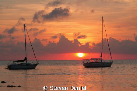 Ambris Caye sunrise by Steven Daniel 