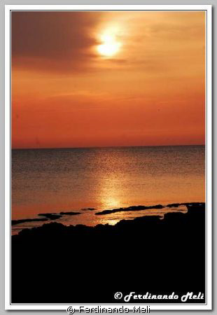 Sunset in the Mediterranea sea. by Ferdinando Meli 