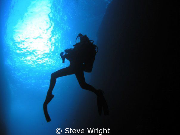 shot taken at Lord Howe Island of dive buddy, Tanya Behr. by Steve Wright 