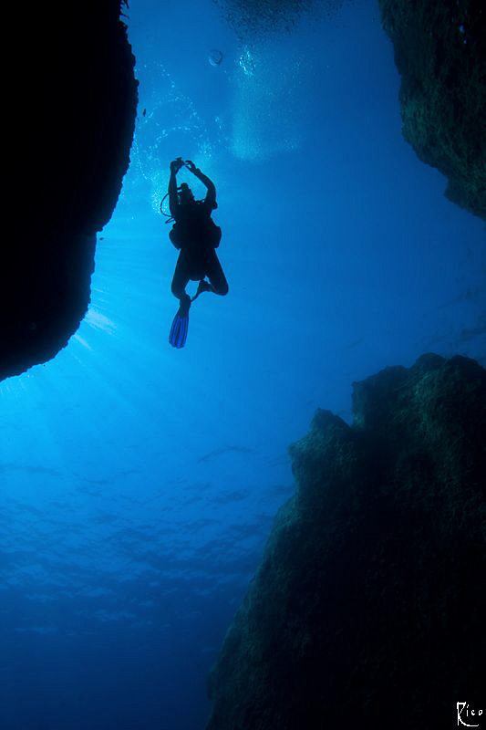 Diving a place named "The Canyon" in Turkey. I love the b... by Rico Besserdich 