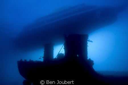 First dive in the morning, boat tied up above the wreck by Ben Joubert 