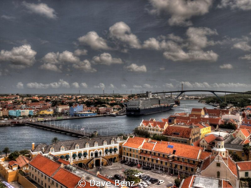 Willemstad, Curacao. View from the top of the Plaza Hotel. by Dave Benz 