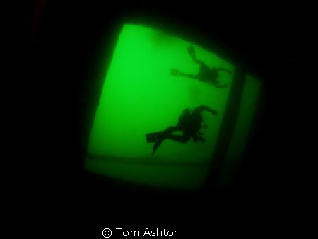 View up from inside the Hispania wreck by Tom Ashton 
