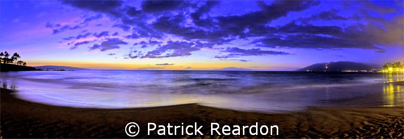Wailea sunset panorama; Maui, Hawaii.  Panorama stitched ... by Patrick Reardon 