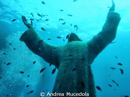 San Fruttuoso, the Christ of Abyss by Andrea Mucedola 