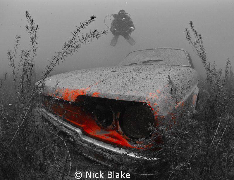 The remains of a Reliant Scimitar car languishing in Wray... by Nick Blake 