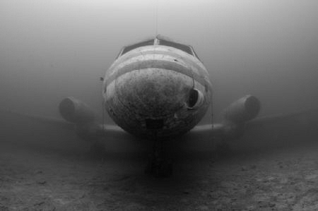 Here is a  plane wreck here in the UK. It sits in 20 metr... by Spencer Burrows 