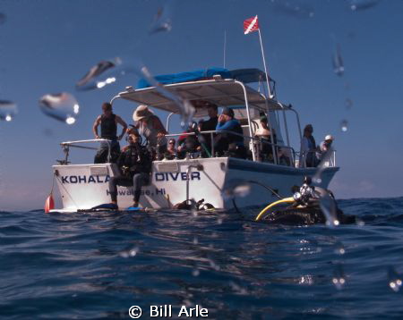 Start of the dive.  Getting everyone off the boat. by Bill Arle 