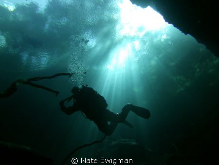 North Florida cave diver; ISO: 64, f/2.8, Exp: 1/164 by Nate Ewigman 