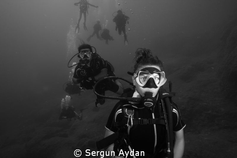 my friends from Demre 
Blue Cave Dive Point by Sergun Aydan 