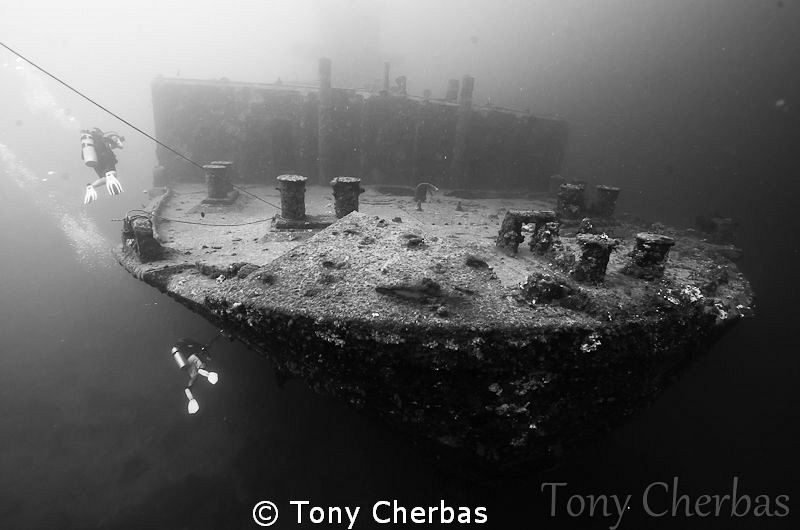 Bow of the American Tanker, Guam by Tony Cherbas 