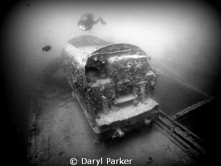train on the thistlegorm with diver by Daryl Parker 