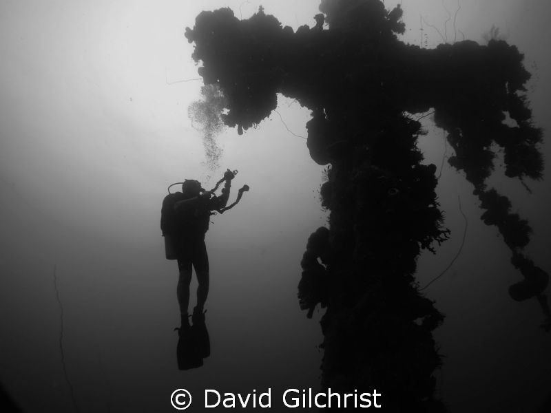 Mast Ascent on the Seiko Maru, Truk Lagoon by David Gilchrist 