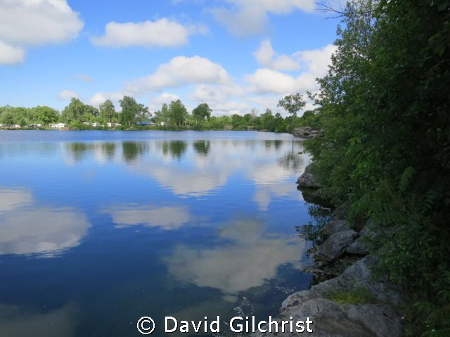 View of a popular Quarry diving site near Lake Erie-Windm... by David Gilchrist 