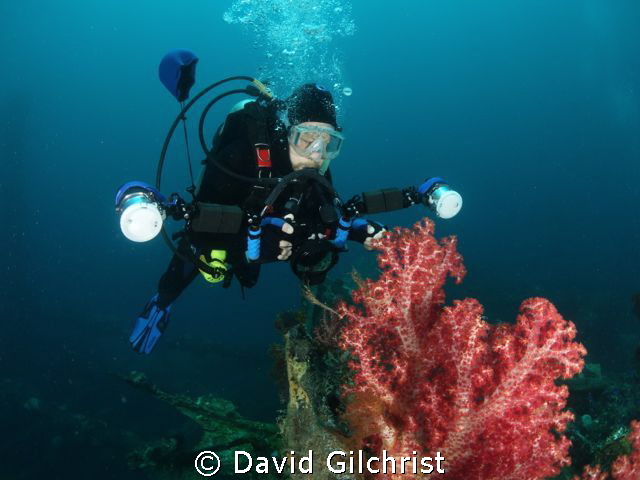 Underwater Photographer, Truk Lagoon by David Gilchrist 