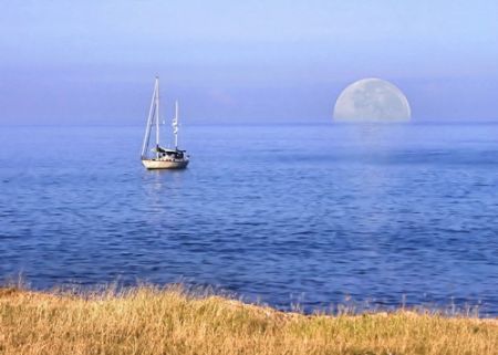 Kahe Point - Moon Rise...composition. Oahu Hawaii. by Glenn Poulain 