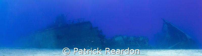 Panorama of the Russian Destroyer on Cayman Brac. by Patrick Reardon 
