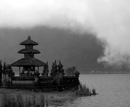 Temple, Lake Bratan - Bali by Penny Murphy 