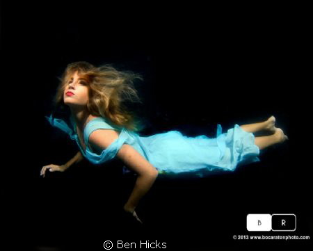 Shot in my pool, black background and 3 strobes.  Daylight. by Ben Hicks 
