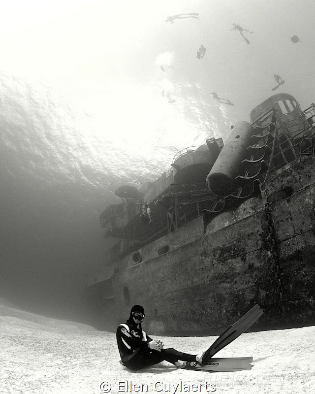 Mermen do exist!

Freediver at Ex-USS Kittiwake by Ellen Cuylaerts 