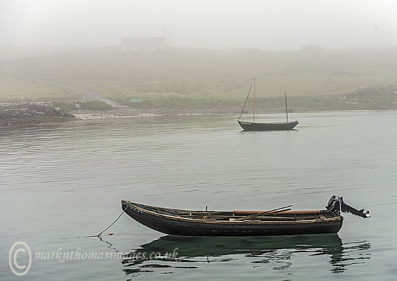 Misty morning at Aughrus Pier. by Mark Thomas 