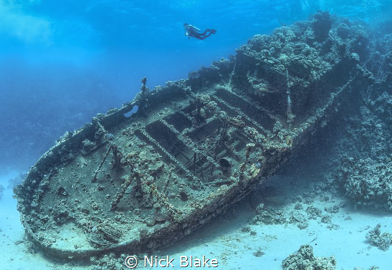 Tug Boat wreck, Red Sea, Egypt by Nick Blake 