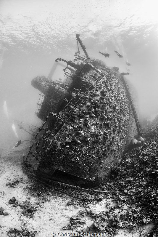 The Giannis D sank with its cargo of timber at Sha'ab Abu... by Christian Schlamann 