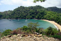 This shot was taken in Tobago on June 24, 2007 with a Sony DSC-H9.  I was standing on a bluff overlooking the bay.  Later on that day I went snorkeling at the spot.  Such a beautiful island with marvelous people! 