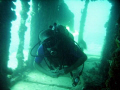 Clayton Bonnell exploring the Ancient Mariner off Fort Lauderdale 