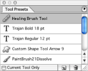 Tool Presets palette with All option selected