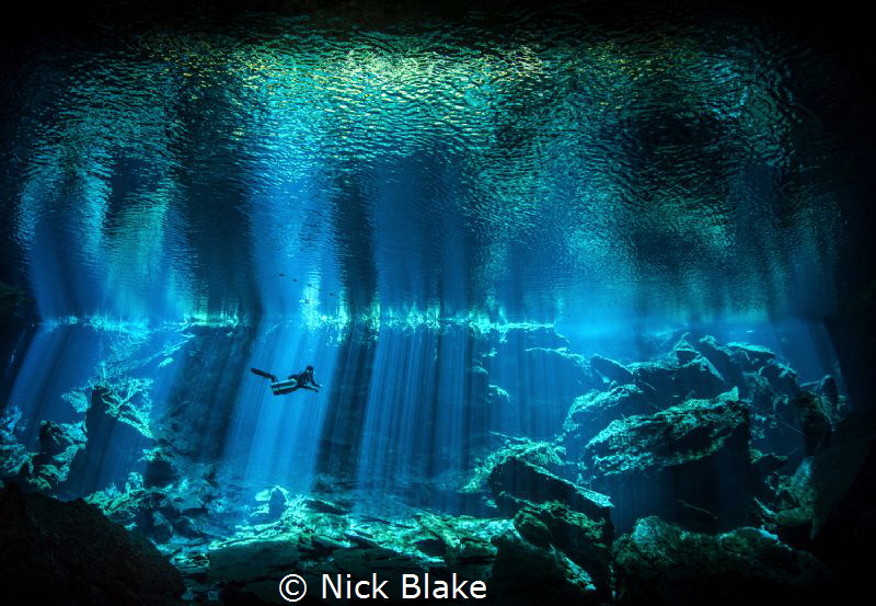 'The Light Shines On'
Diver in Kukulkan Cenote, Yucatan Peninsular, Mexico 