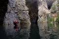Cave diver at the surface in the cavern section of a flooded mine. Mid summer water temp is 41 degrees F 5 degrees C . Canon 6D 15mm lens in Ikelite housing. Cropped and colour corrected in PS. Cave diver at the surface in the cavern section of a flooded mine. Mid summer water temp is 41 degrees F 5 degrees C . Canon 6D 15mm lens in Ikelite housing. Cropped and colour corrected in PS.