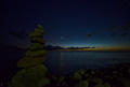 Standing stones and moon Standing stones and moon
