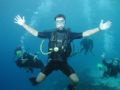 Martin diving on Curacao