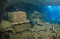 Bike and truck on the Thistlegorm in the northern red sea . A world war 2 Bristish supply ship sunk by German bombers .