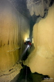Narrow passage in Bue Marino Cave, Sardinia